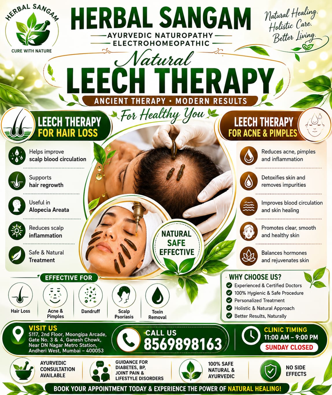 Natural Leech Therapy for Hair Loss and Skin